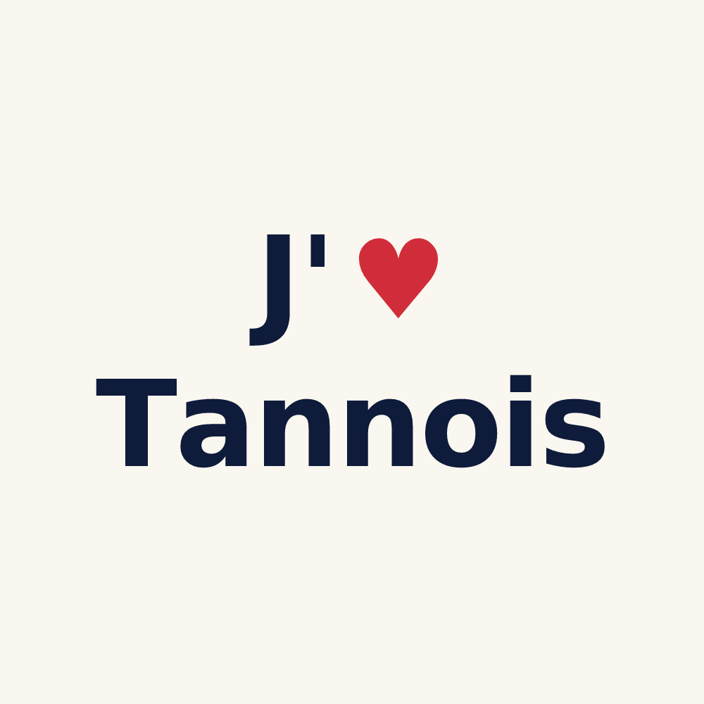 Tasse personnalisée Tannois — design J'aime Tannois
