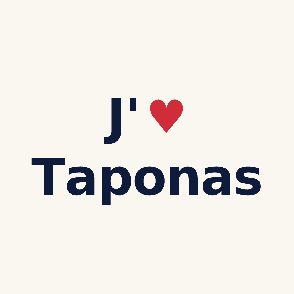 Tasse personnalisée Taponas — design J'aime Taponas