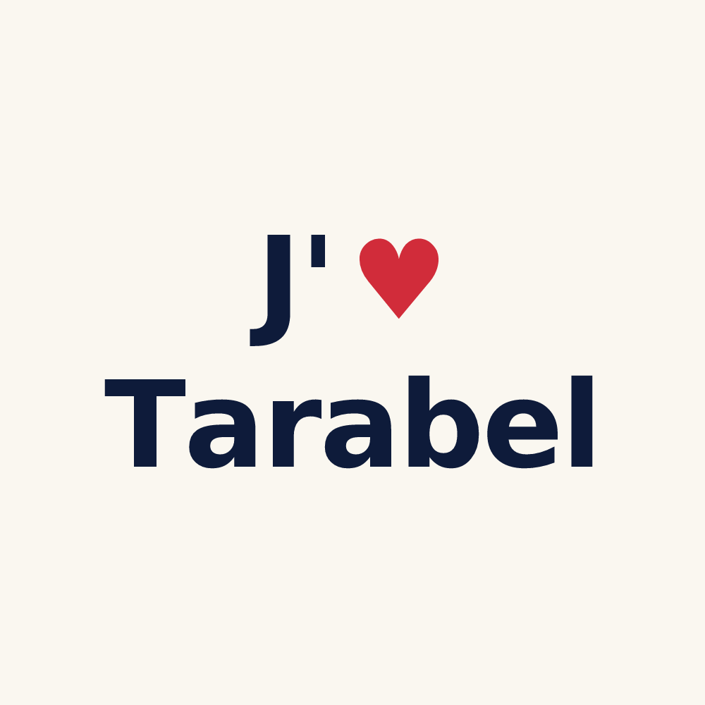 Tasse personnalisée Tarabel — design J'aime Tarabel