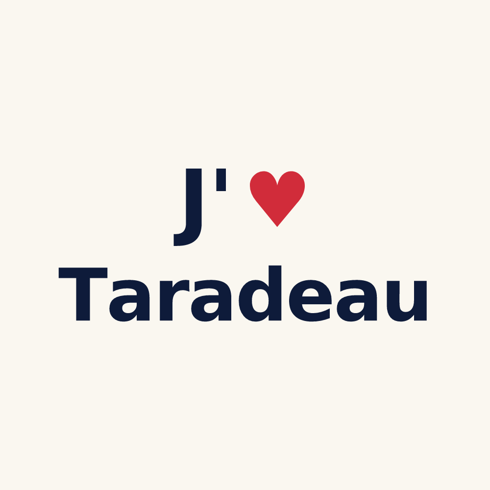 Tasse personnalisée Taradeau — design J'aime Taradeau