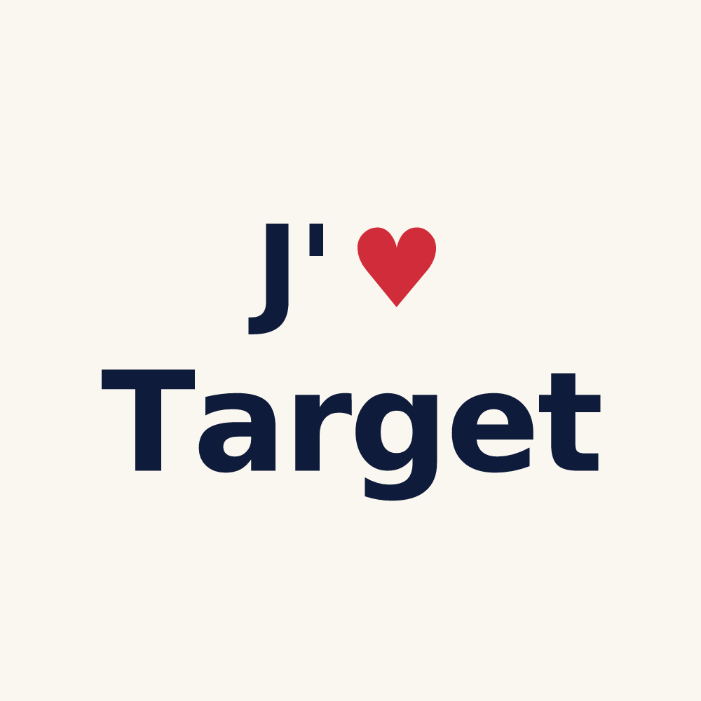 Tasse personnalisée Target — design J'aime Target