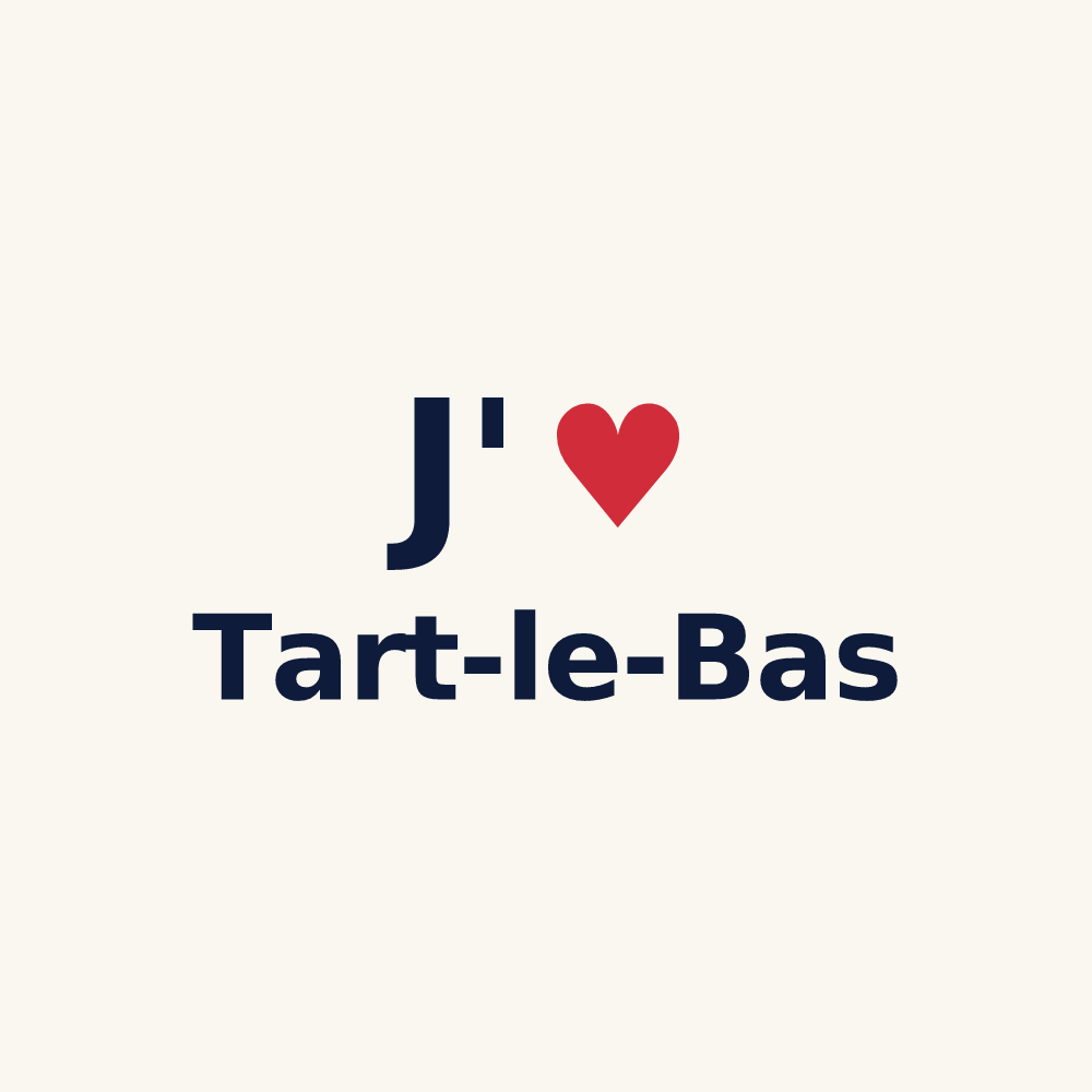 Tasse personnalisée Tart-le-Bas — design J'aime Tart-le-Bas