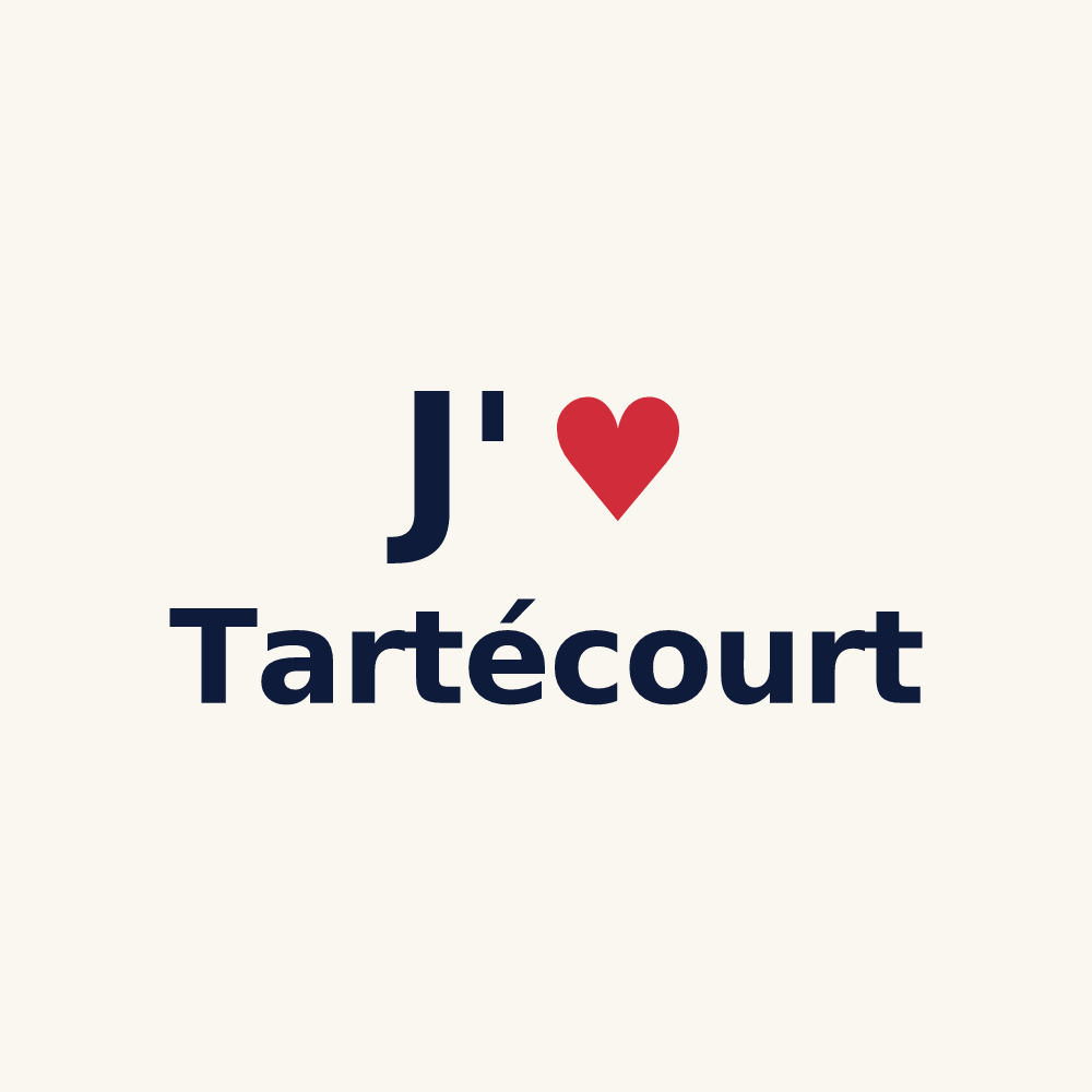 Tasse personnalisée Tartécourt — design J'aime Tartécourt