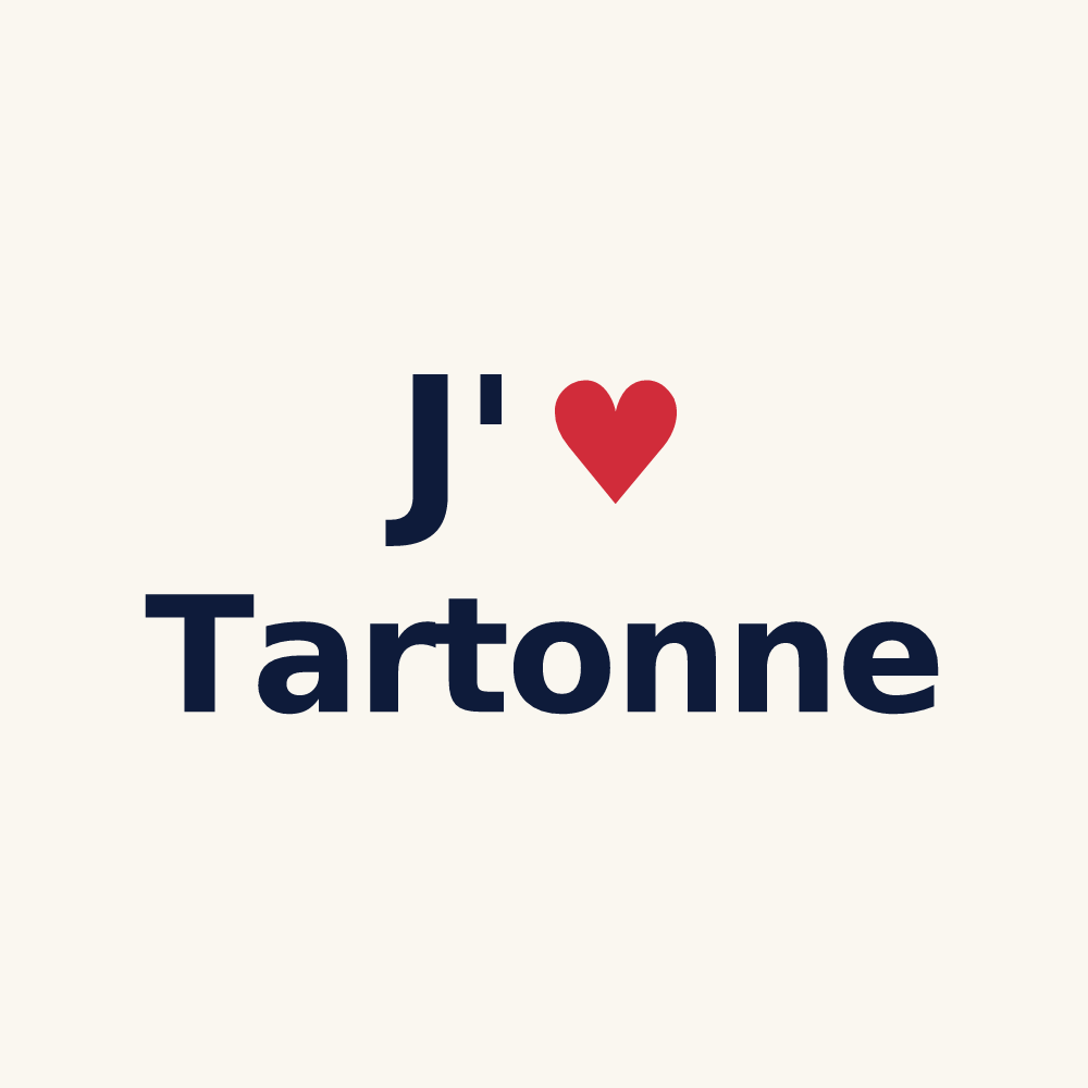 Tasse personnalisée Tartonne — design J'aime Tartonne
