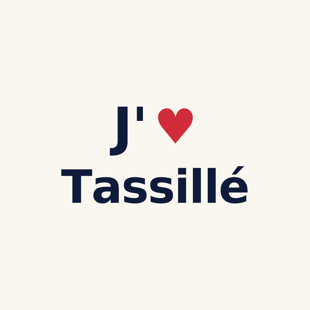 Tasse personnalisée Tassillé — design J'aime Tassillé