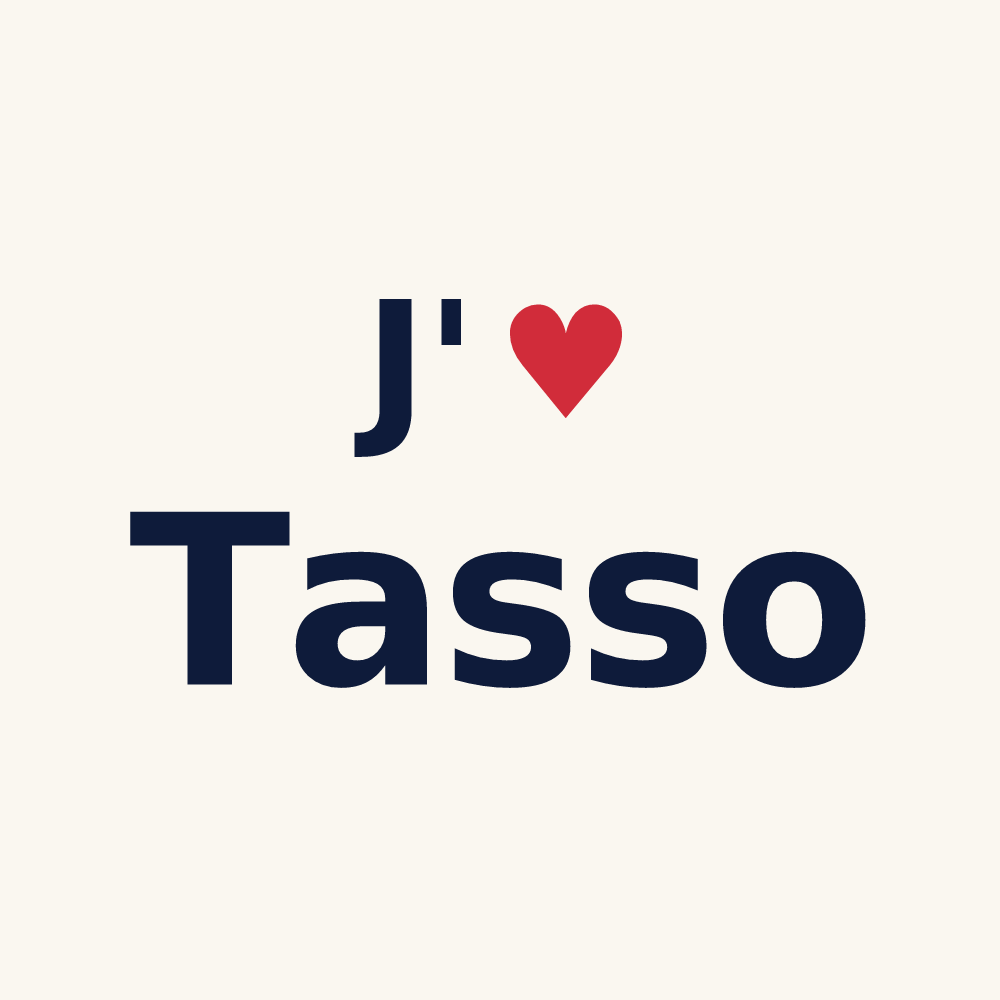 Tasse personnalisée Tasso — design J'aime Tasso