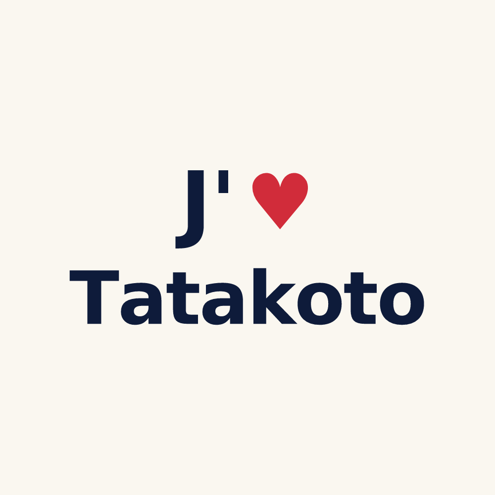Tasse personnalisée Tatakoto — design J'aime Tatakoto