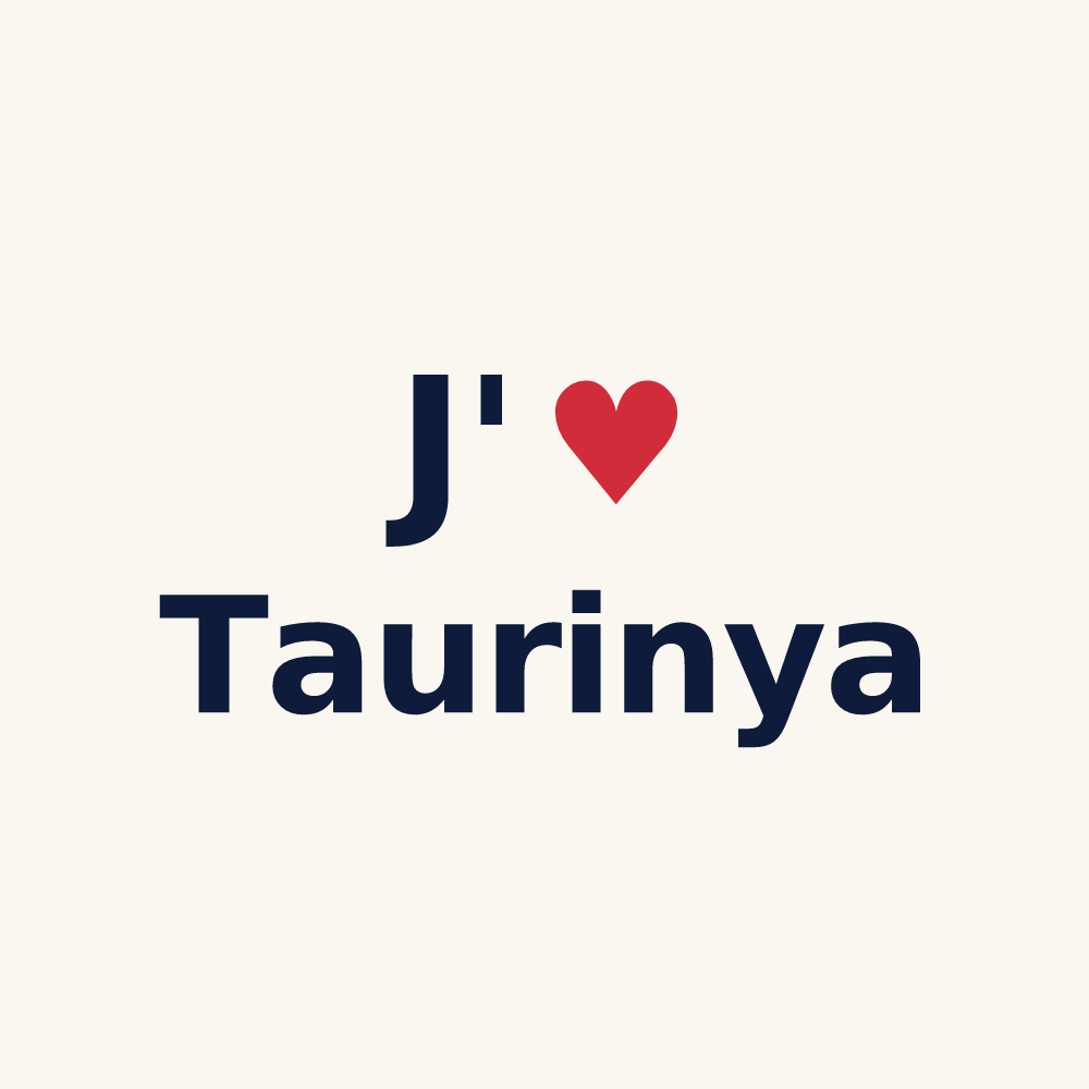 Tasse personnalisée Taurinya — design J'aime Taurinya