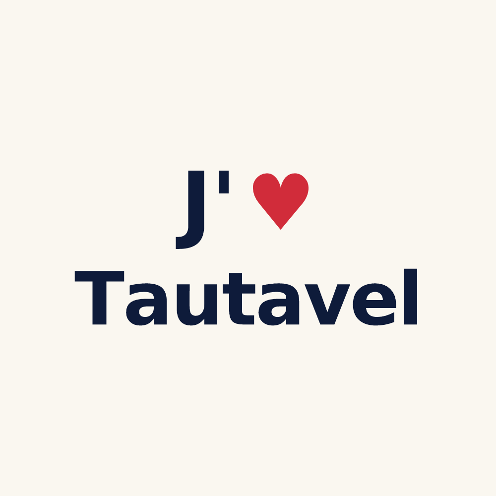 Tasse personnalisée Tautavel — design « J'aime Tautavel » imprimé sur la tasse
