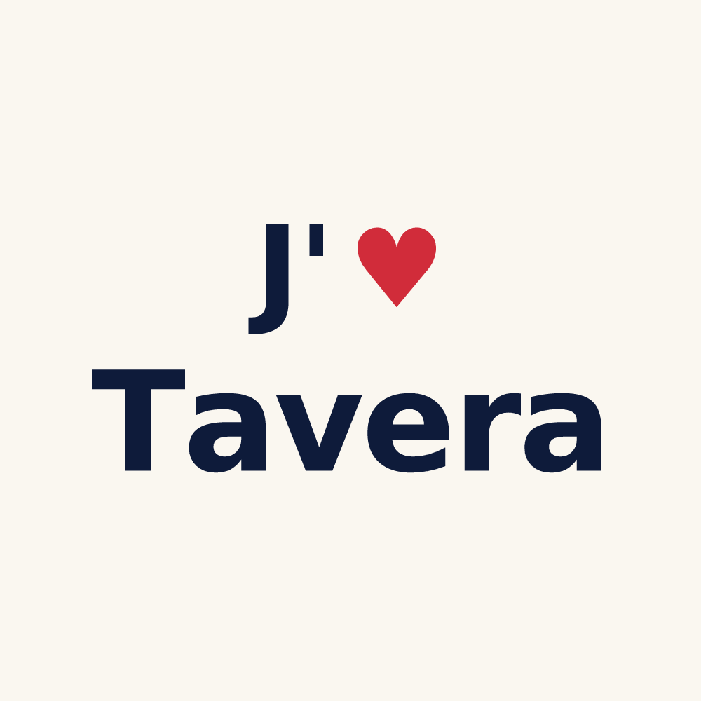 Tasse personnalisée Tavera — design J'aime Tavera