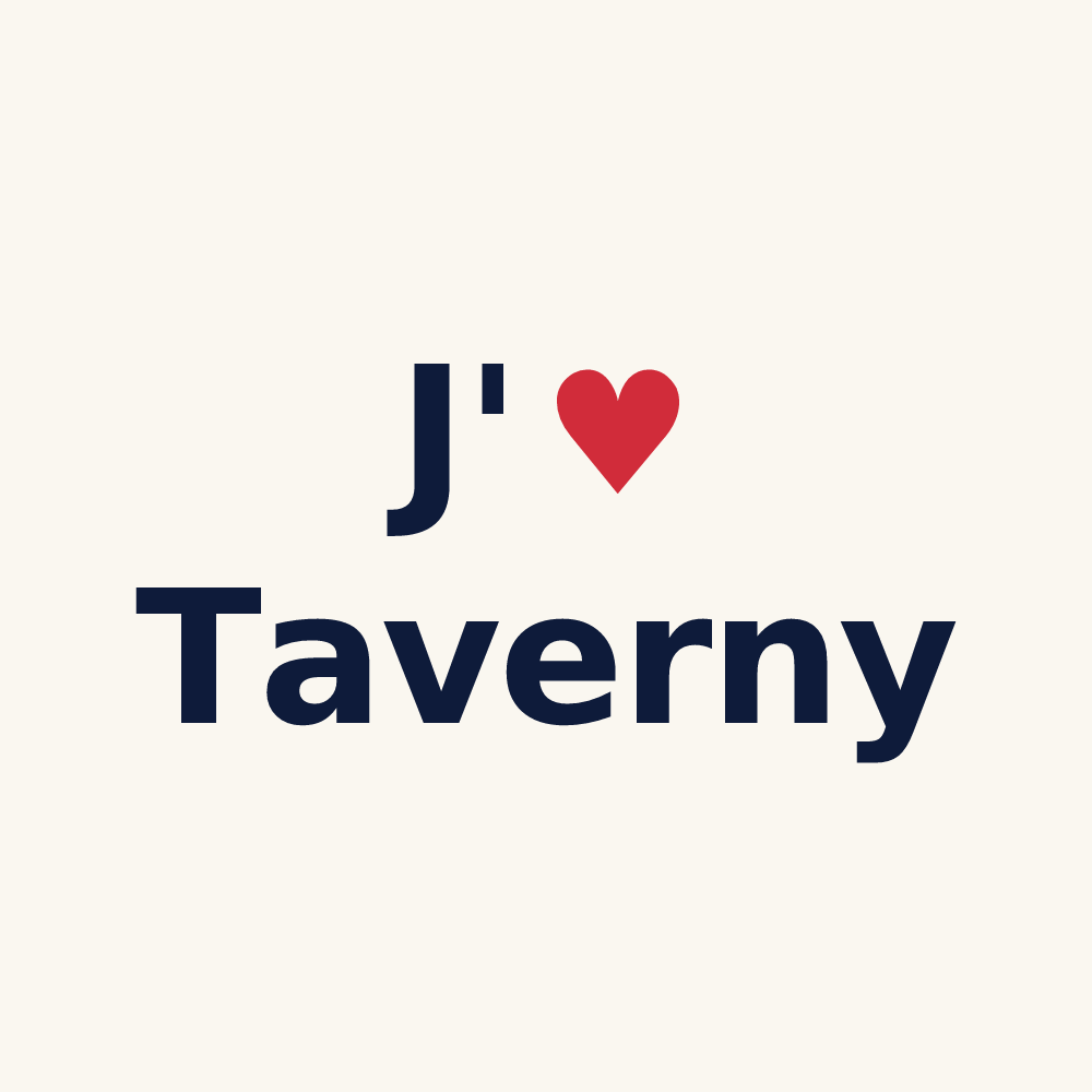 Tasse personnalisée Taverny — design « J'aime Taverny » imprimé sur la tasse