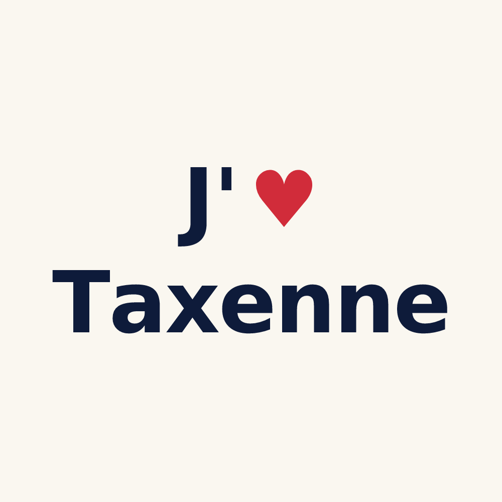 Tasse personnalisée Taxenne — design J'aime Taxenne