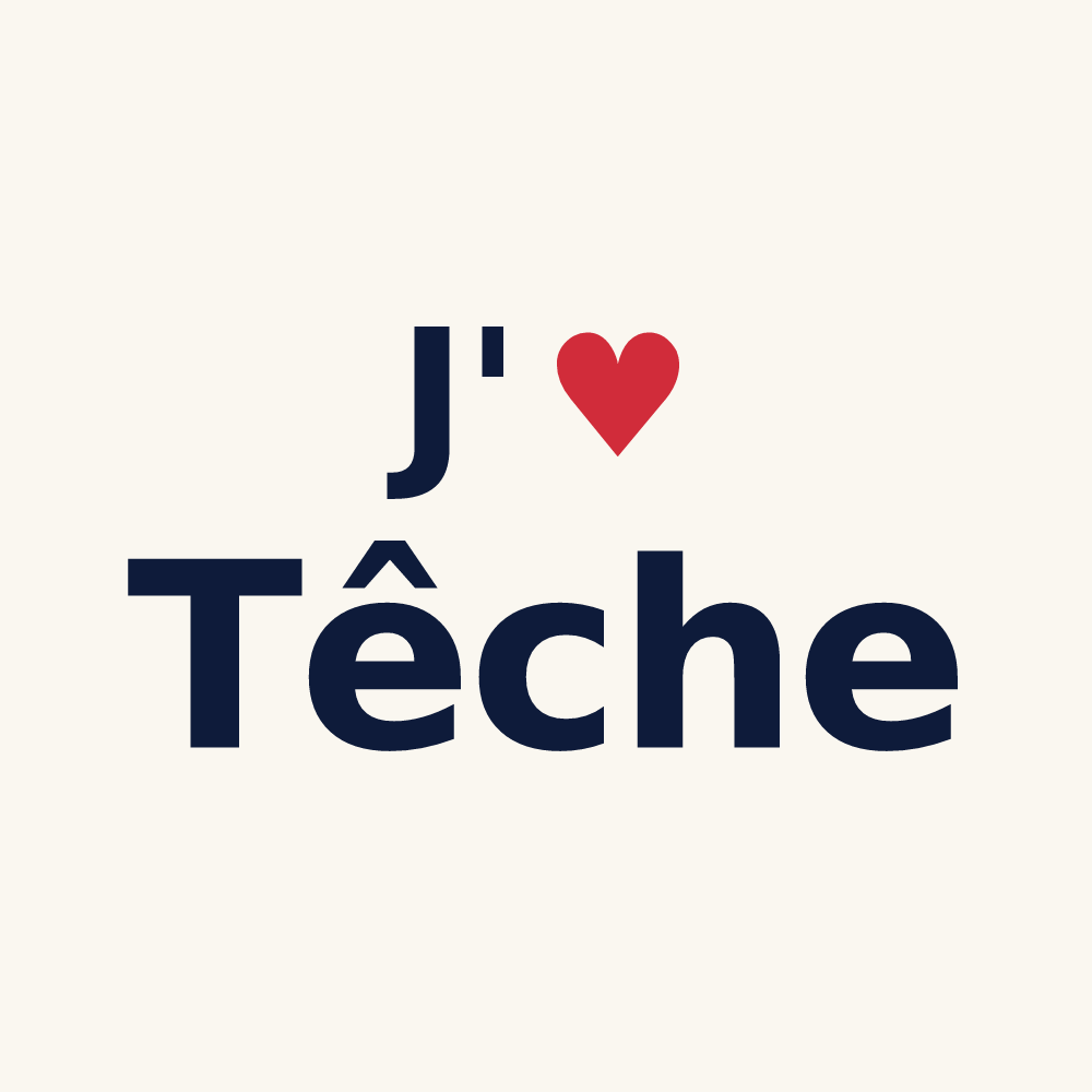 Tasse personnalisée Têche — design J'aime Têche