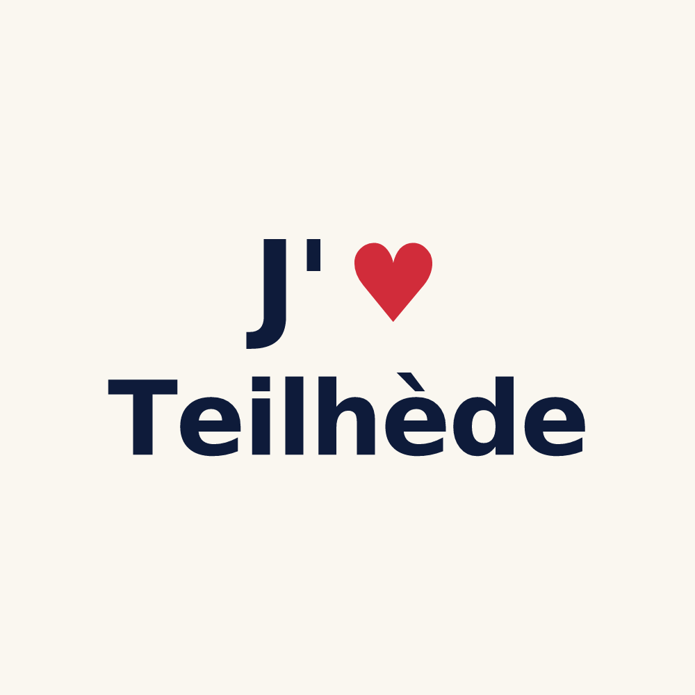 Tasse personnalisée Teilhède — design J'aime Teilhède