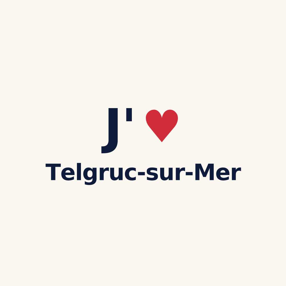 Tasse personnalisée Telgruc-sur-Mer — design J'aime Telgruc-sur-Mer
