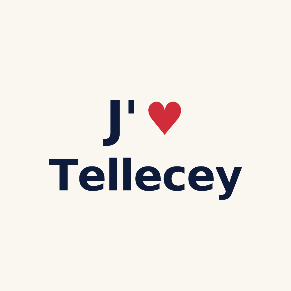 Tasse personnalisée Tellecey — design J'aime Tellecey