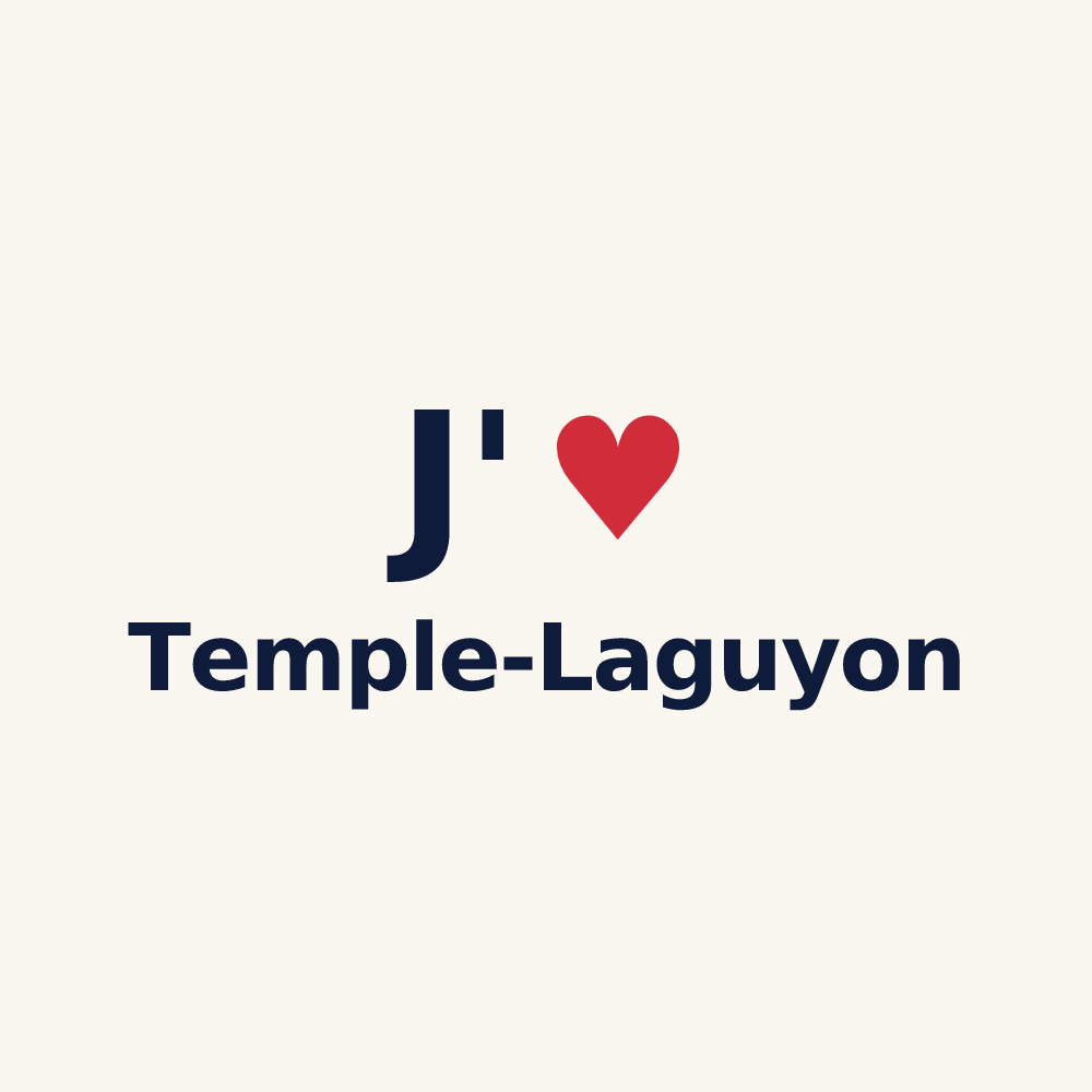 Tasse personnalisée Temple-Laguyon — design J'aime Temple-Laguyon