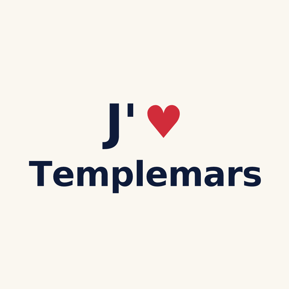 Tasse personnalisée Templemars — design J'aime Templemars