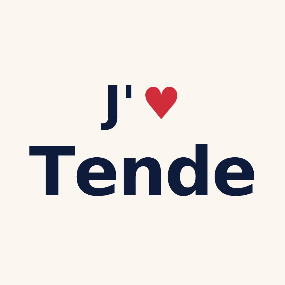 Tasse personnalisée Tende — design J'aime Tende