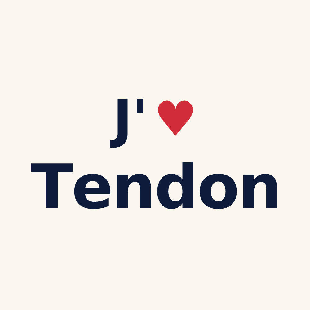 Tasse personnalisée Tendon — design J'aime Tendon