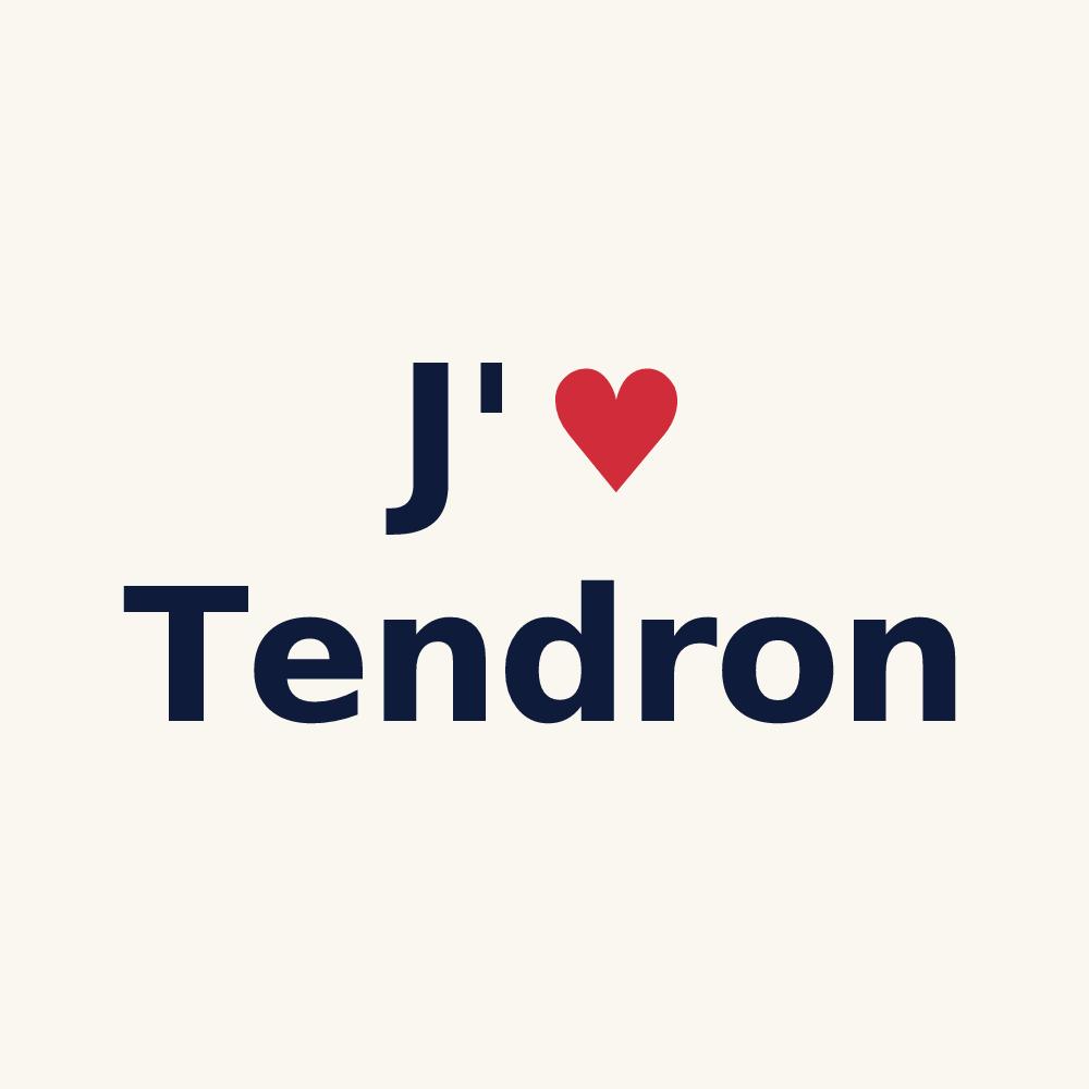 Tasse personnalisée Tendron — design J'aime Tendron