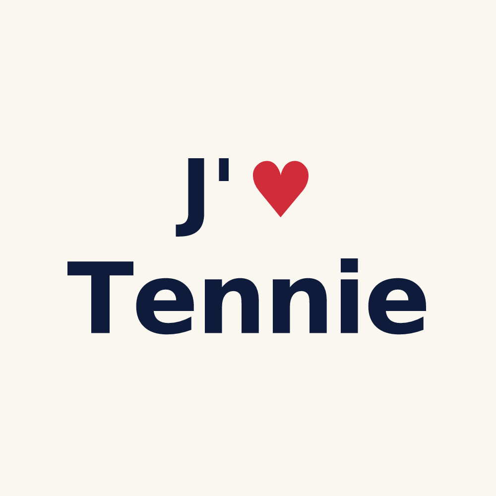Tasse personnalisée Tennie — design J'aime Tennie