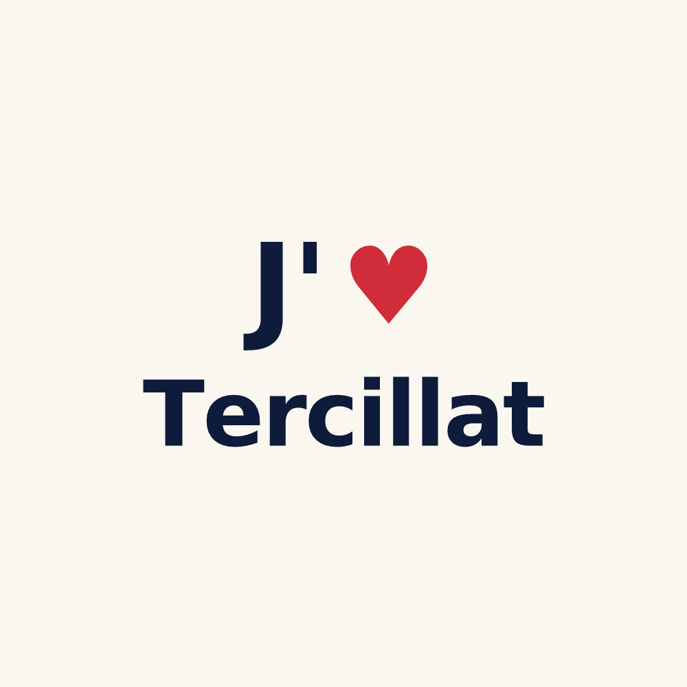 Tasse personnalisée Tercillat — design J'aime Tercillat