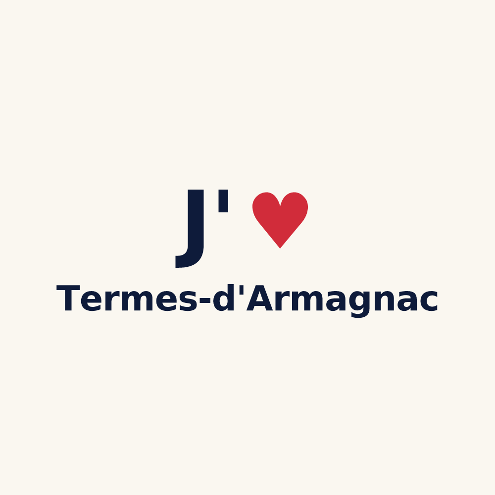 Tasse personnalisée Termes-d'Armagnac — design J'aime Termes-d'Armagnac