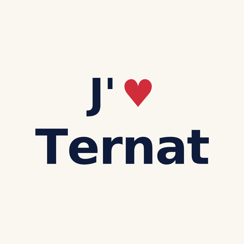 Tasse personnalisée Ternat — design J'aime Ternat