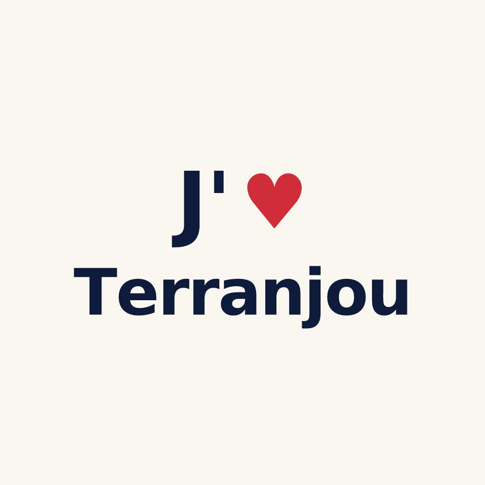 Tasse personnalisée Terranjou — design J'aime Terranjou