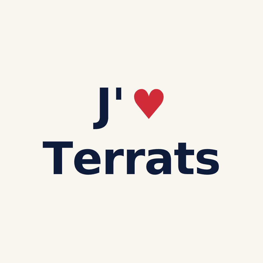 Tasse personnalisée Terrats — design J'aime Terrats