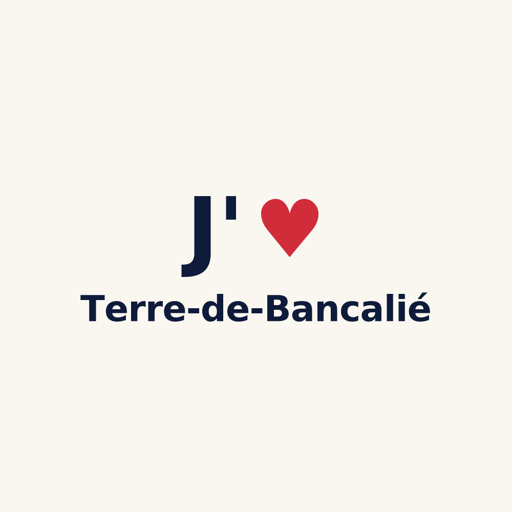 Tasse personnalisée Terre-de-Bancalié — design J'aime Terre-de-Bancalié