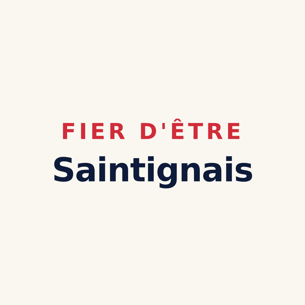 Tasse « Fier d'être Saintignais » — design pour Terre-et-Marais