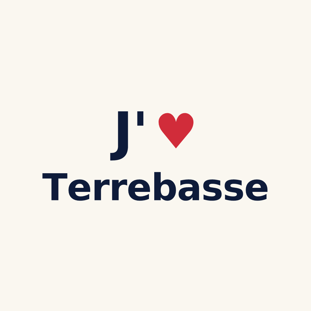 Tasse personnalisée Terrebasse — design J'aime Terrebasse