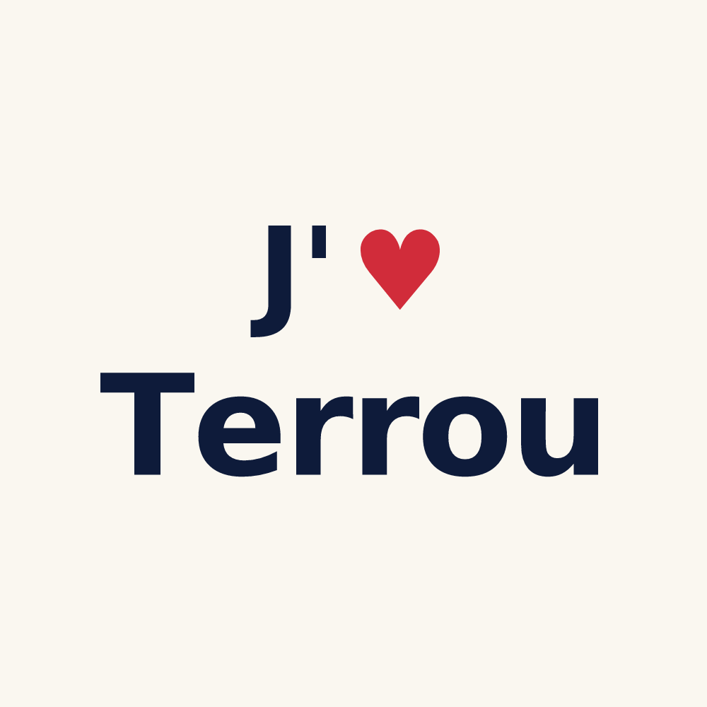 Tasse personnalisée Terrou — design J'aime Terrou