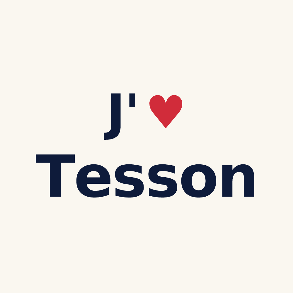 Tasse personnalisée Tesson — design J'aime Tesson