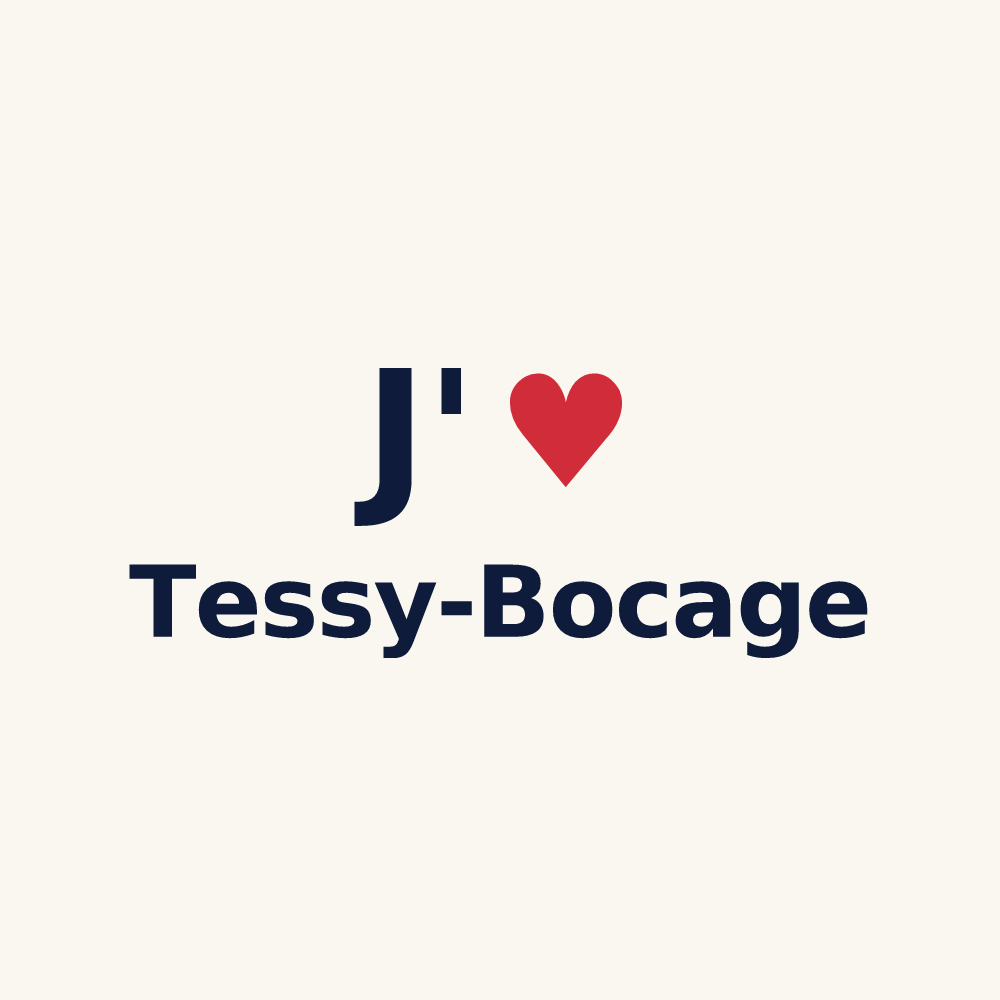 Tasse personnalisée Tessy-Bocage — design J'aime Tessy-Bocage