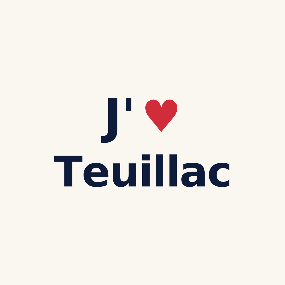 Tasse personnalisée Teuillac — design J'aime Teuillac
