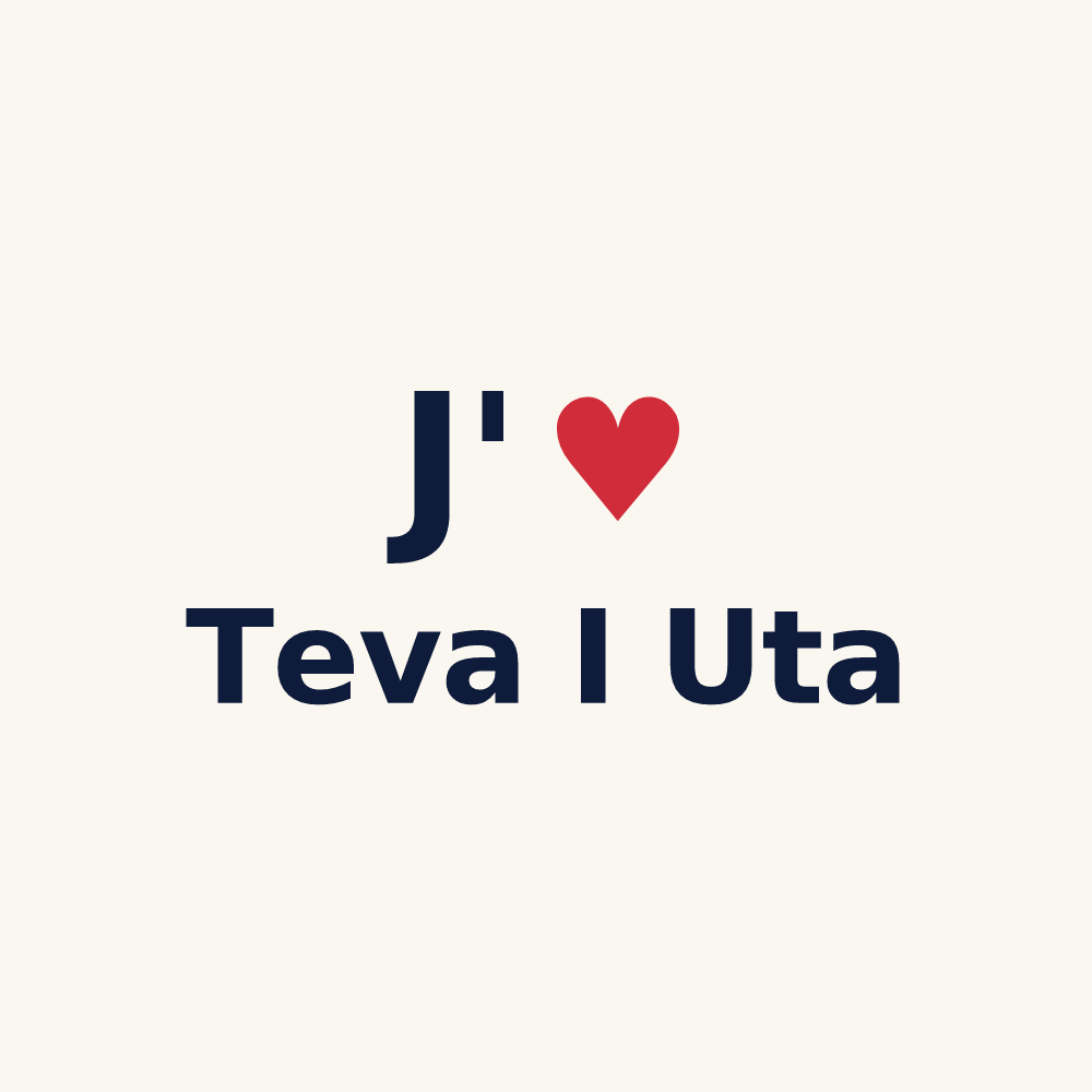 Tasse personnalisée Teva I Uta — design J'aime Teva I Uta