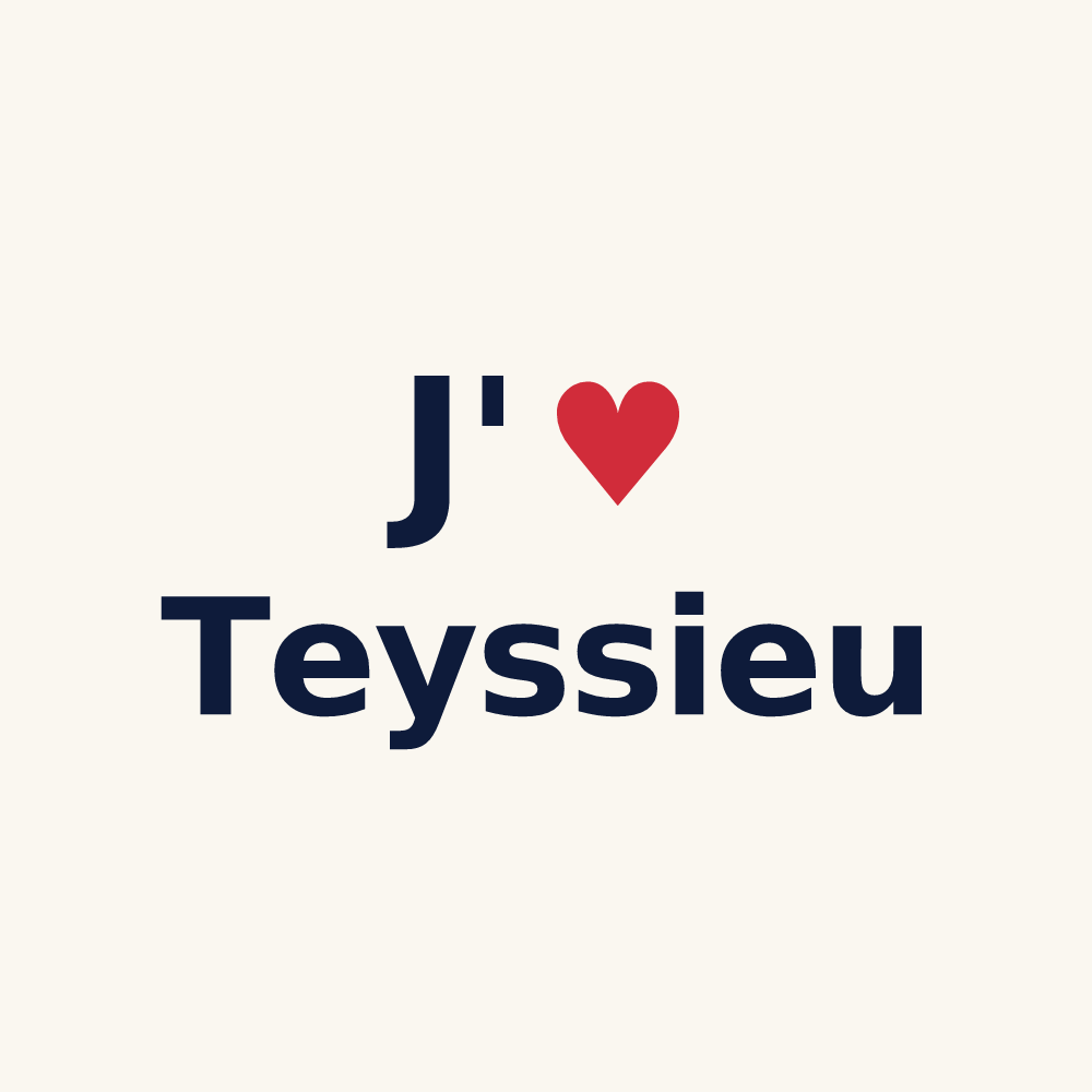 Tasse personnalisée Teyssieu — design J'aime Teyssieu
