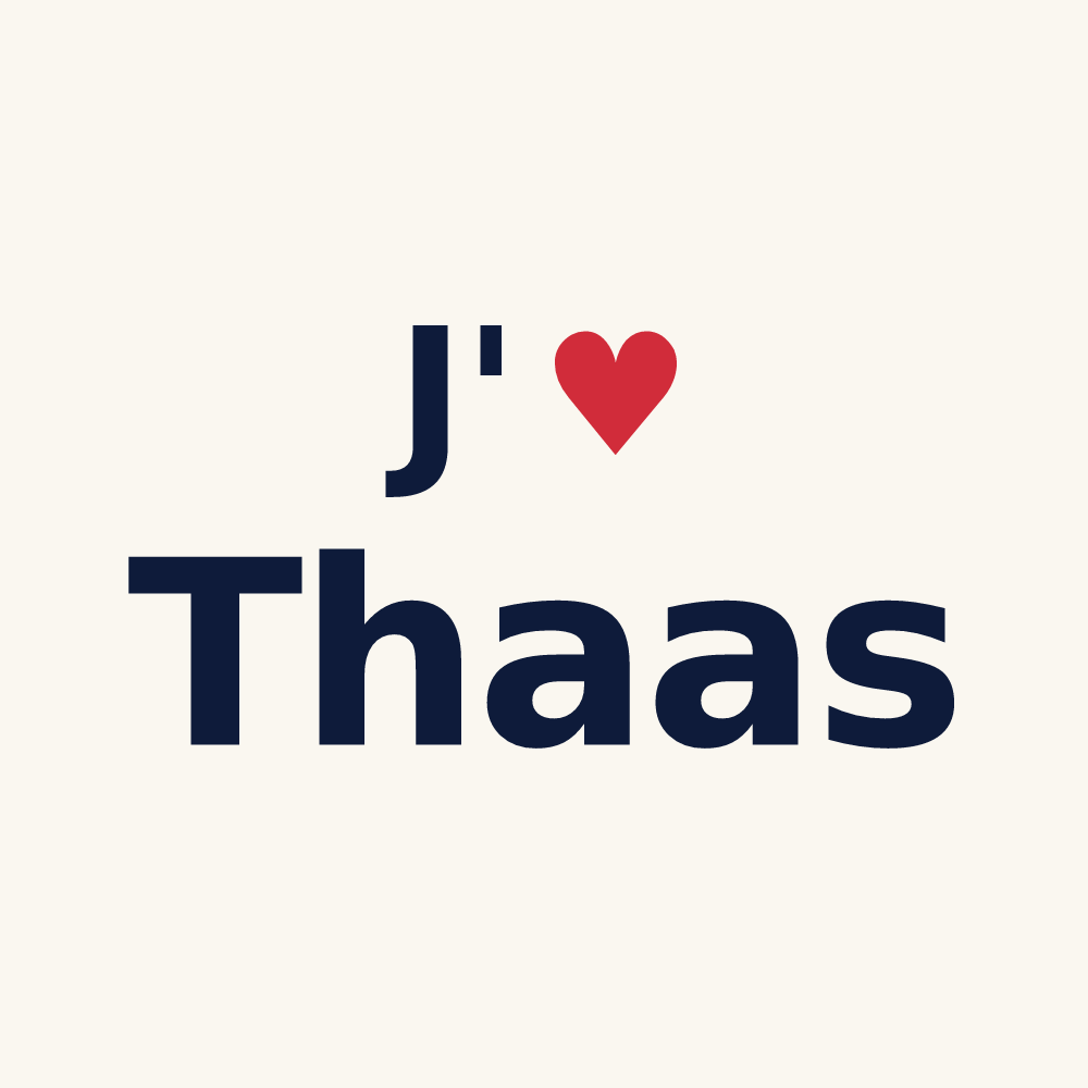 Tasse personnalisée Thaas — design J'aime Thaas