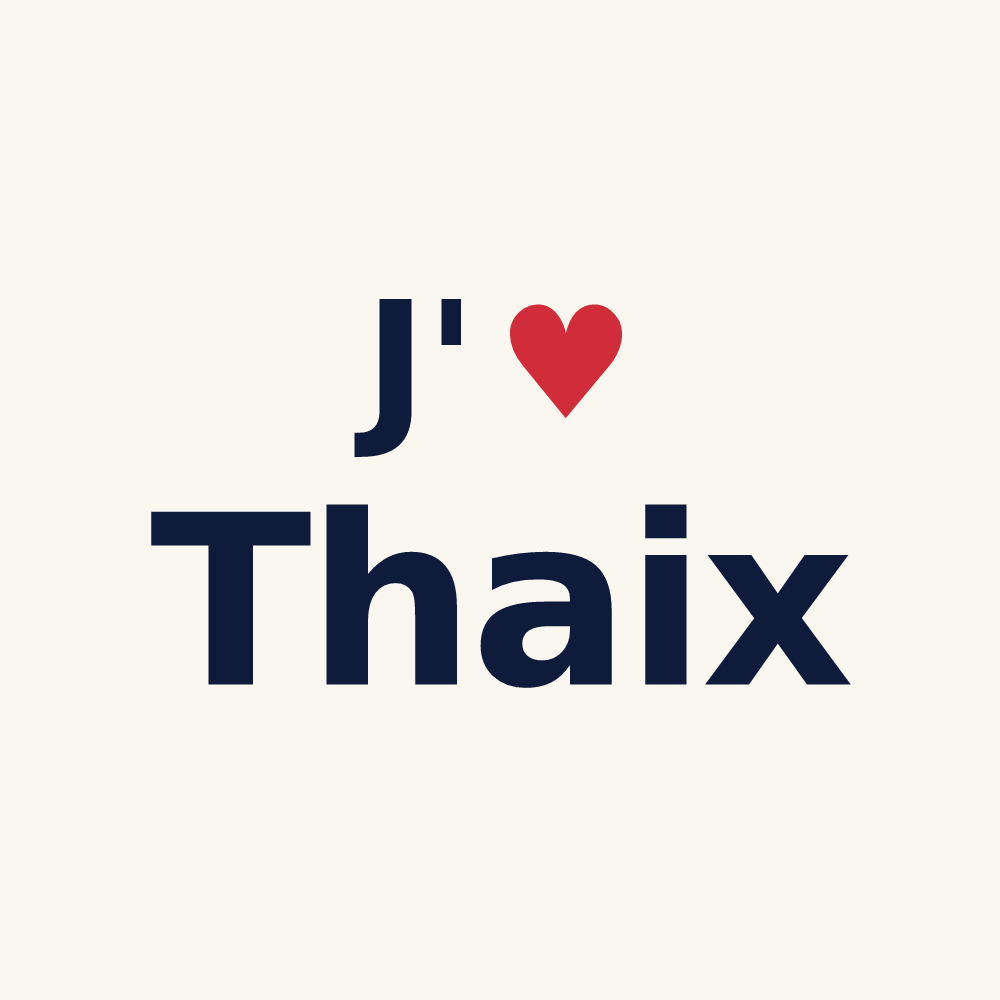 Tasse personnalisée Thaix — design J'aime Thaix