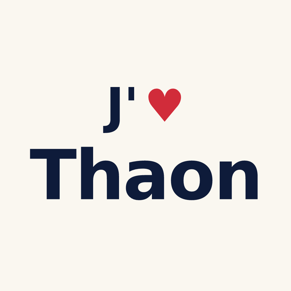 Tasse personnalisée Thaon — design J'aime Thaon
