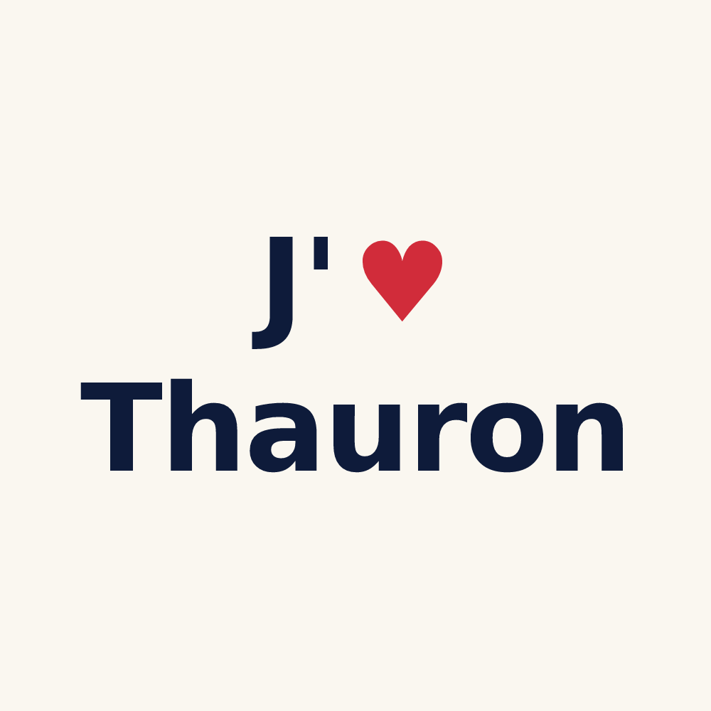 Tasse personnalisée Thauron — design « J'aime Thauron » imprimé sur la tasse
