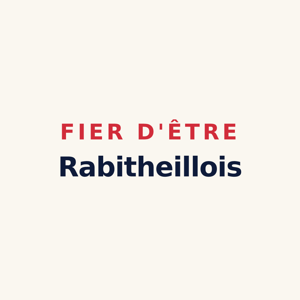Tasse « Fier d'être Rabitheillois » — design pour Theil-Rabier