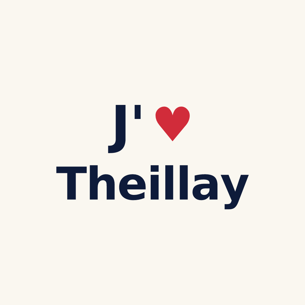 Tasse personnalisée Theillay — design J'aime Theillay