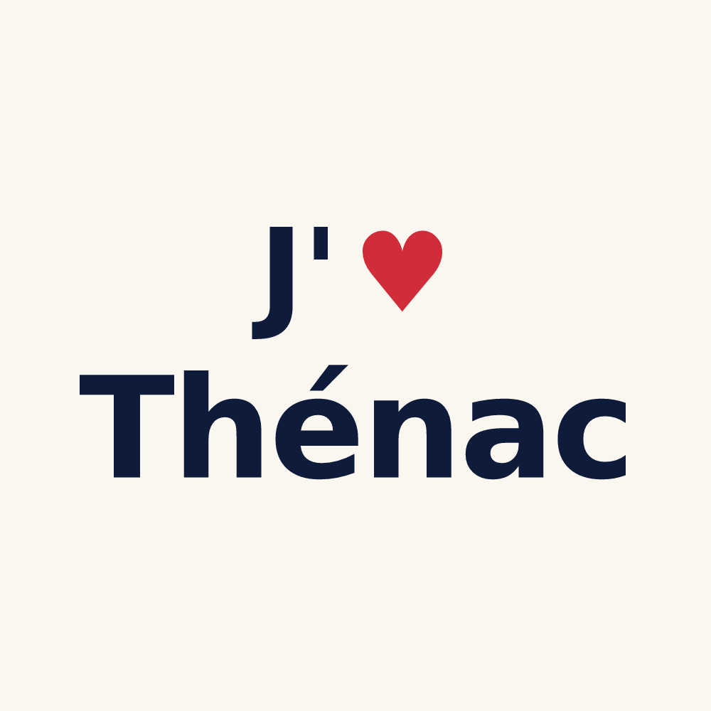 Tasse personnalisée Thénac — design J'aime Thénac