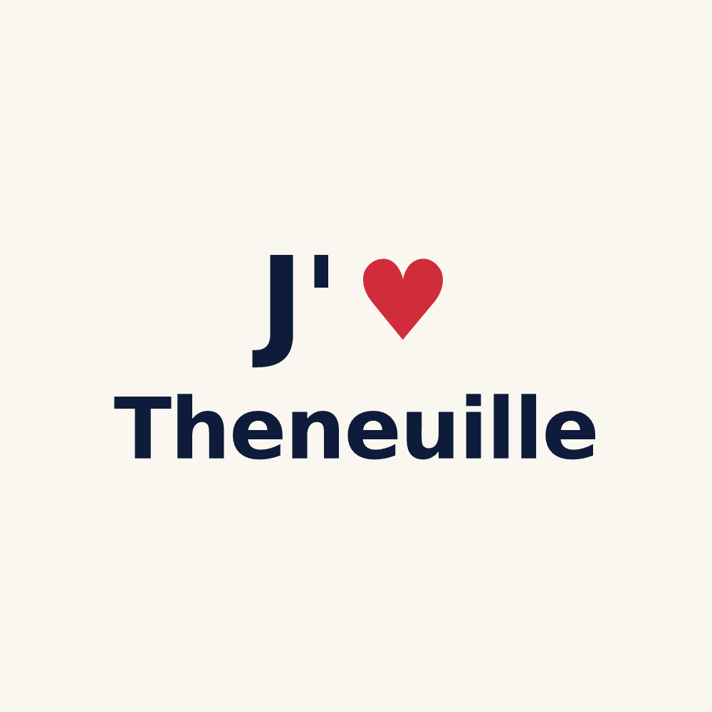Tasse personnalisée Theneuille — design J'aime Theneuille