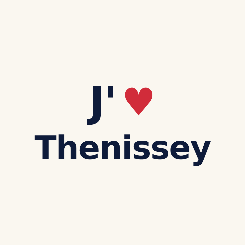 Tasse personnalisée Thenissey — design J'aime Thenissey