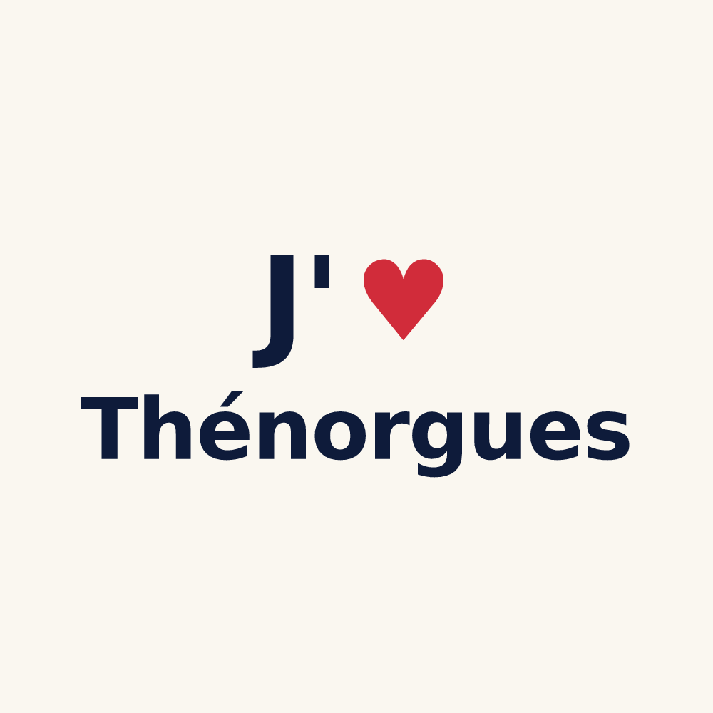 Tasse personnalisée Thénorgues — design J'aime Thénorgues